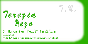 terezia mezo business card